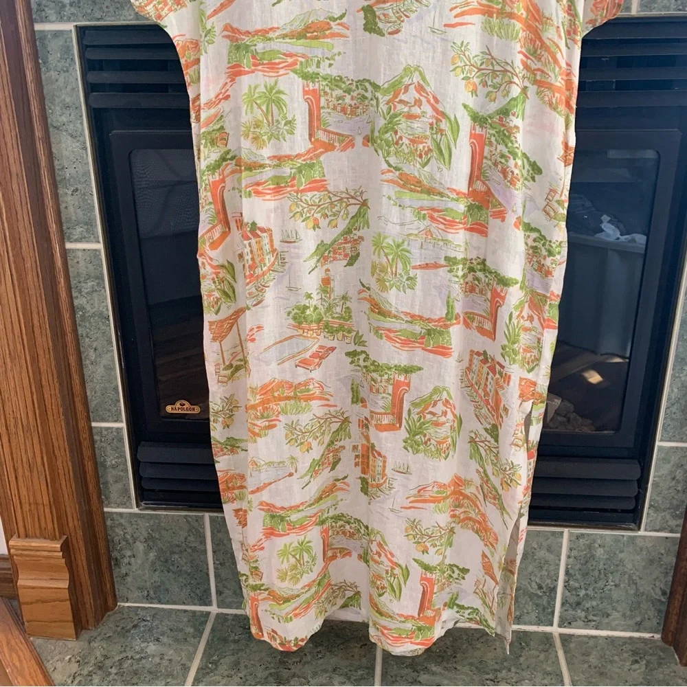*NWT* Cynthia Rowley Tropical Print Beach Swim Cover Up / Kaftan - Picture 3 of 12